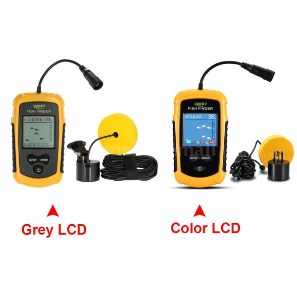 Grå/färg LCD trådbunden ekolod Fish Finder Bärbar fiskdetektor Color LCD