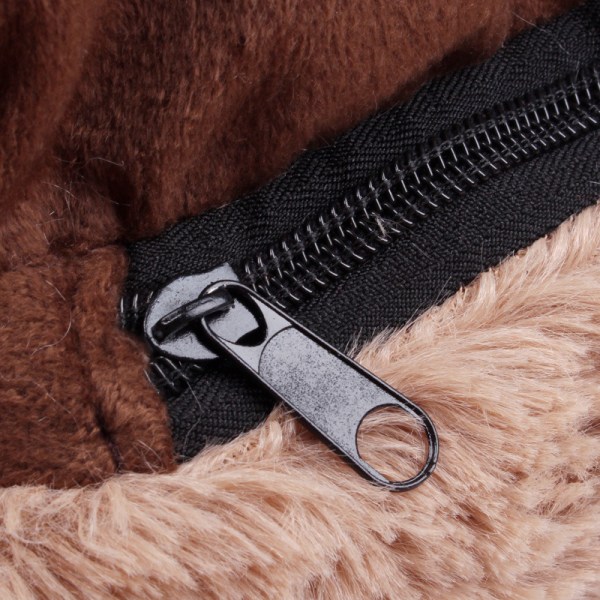 Sammetssoffa Varm säng Vinterbjörn tassform Runt husdjursbo gray medium