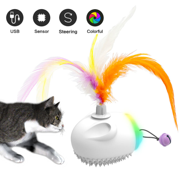 Smart Cat Interactive elektronisk LED automatisk hoppelegetøj white