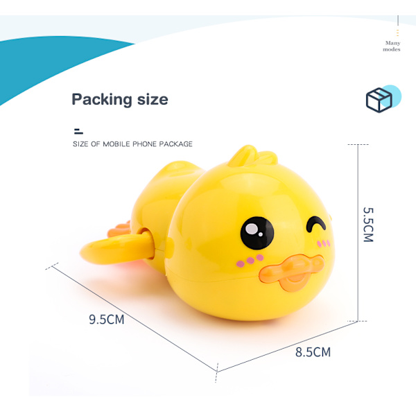 Baby en badleksak flytande tecknade ankor blink duck