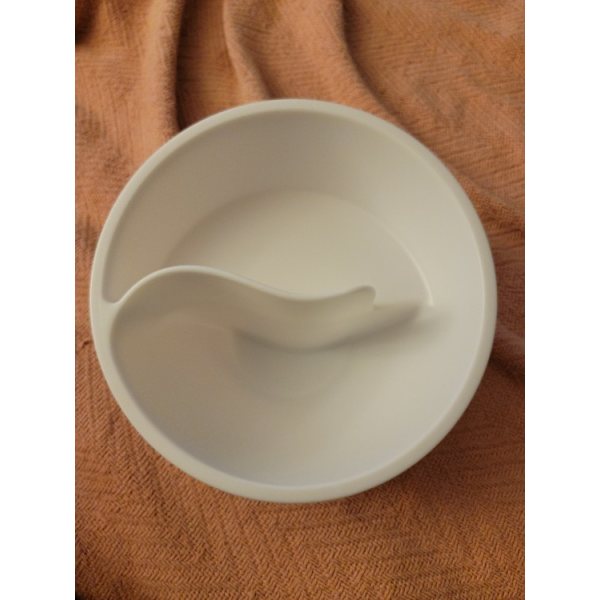 Spiral glidande skiljevägg Spannmålsskål Snackskål white