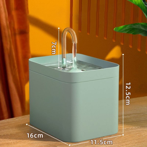 Cat Water Fountain Elektrisk Mute Drikkeskål til kæledyr Automatisk blue 16*11.5*12.5cm