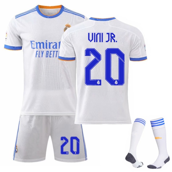 Lapsi / Aikuinen 21 22 World Cup Real Madrid Home Jersey set 20 m#