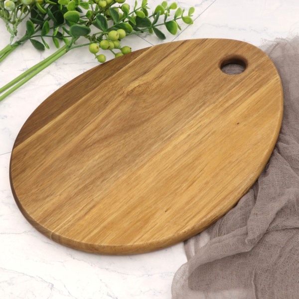 Drop Shape Træskærebræt Køkkenværktøj brown 330x250x15mm