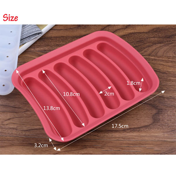 Silikonepølsemagerform DIY Silikone håndlavet form red 17.5*14cm