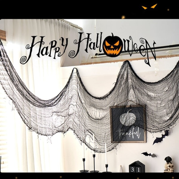Halloween Scary Party Scene Prop Horror House musta lanka black 200*76cm