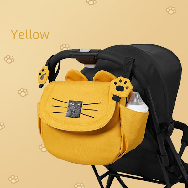 Stor kapacitet Mommy Travel Maternity Universal Barnvagnsväskor yellow 43*24*15cm