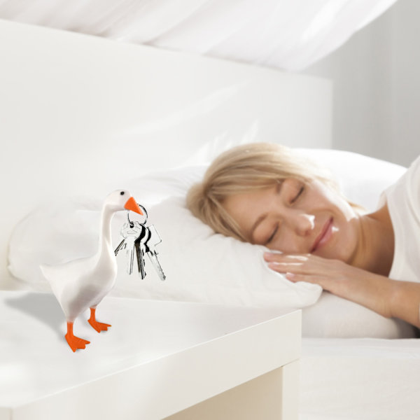 Söt Duck Goose Key Storage Rack Heminredning white duck