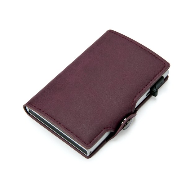 Automatisk popup-plånbok för män i läder fiber black