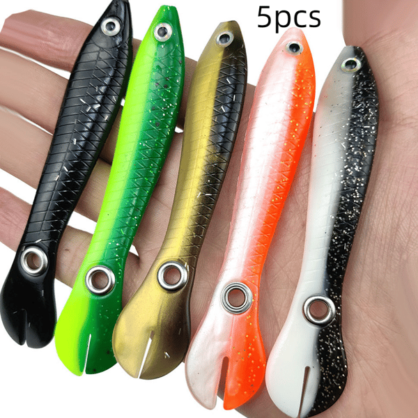 5 STK/10 STK Blødt Bionic Fiskeri Lure Bionic Loach 10 cm Havfiskeri tilbehør 10pcs