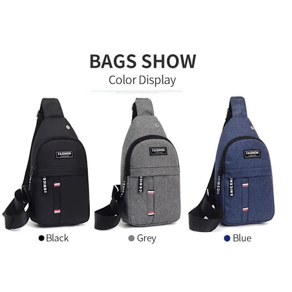 Brysttasker Casual talje Små rejsetasker til korte rejser gray 31*17*5cm
