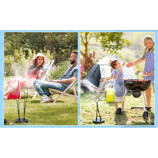 Ståande spraykylsystem för gårdskylbevattning black 19*19*6cm(packaging)