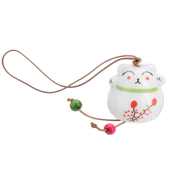 1kpl Lucky Cat riippuva keraaminen kissan riipus sisustus Tuulikello kotiovi 1pc