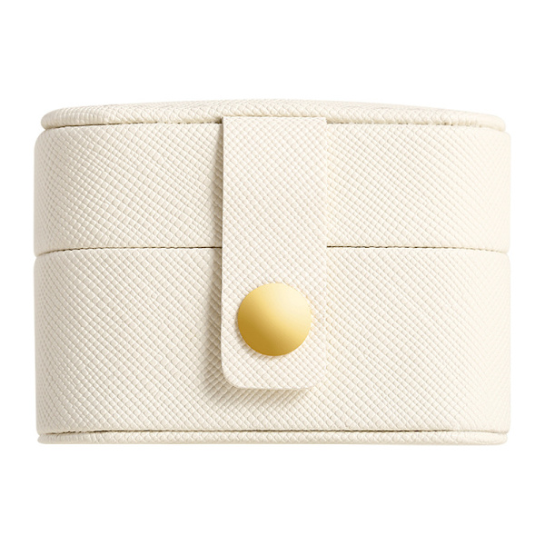 Mini Travel Smyckeskrin Ring Box Flickor örhängen förvaringsbox white