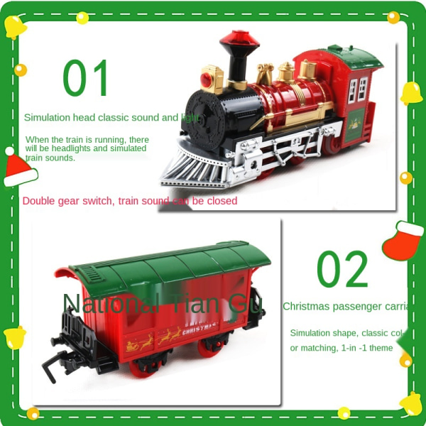 Elektrisk tåg leksak järnväg modell transport set julklapp 1pc
