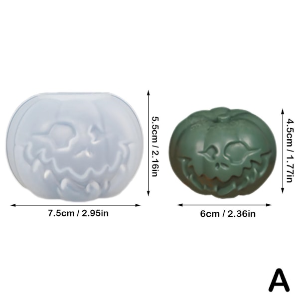 Halloween 3D Gresskarlys Silikonformer DIY Kakebaking C