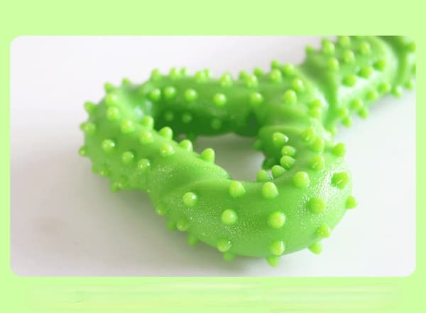 Pet Dog Chew Toys Pull Ring Bone Bite Resistant yellow 33*12cm