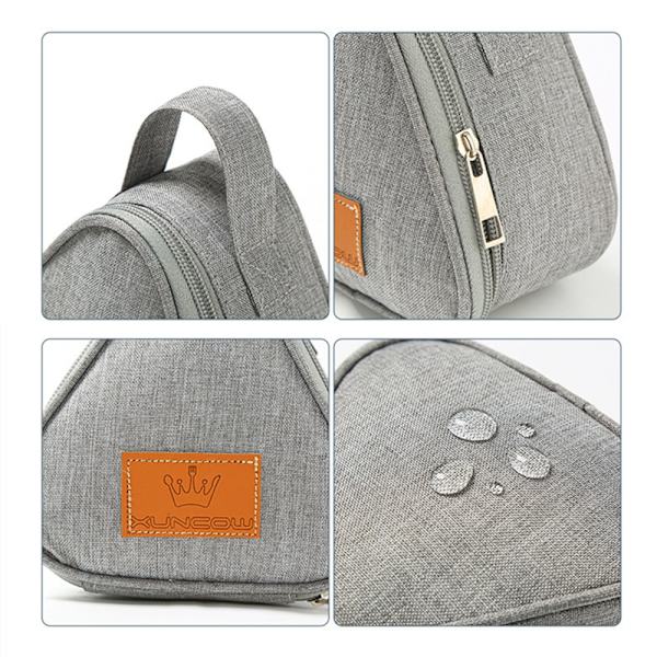 Isolering Termisk Små trekantede Risbold Madkasse Tasker gray 13.5*7*13cm