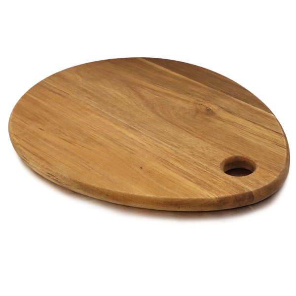 Drop Shape Træskærebræt Køkkenværktøj brown 330x250x15mm