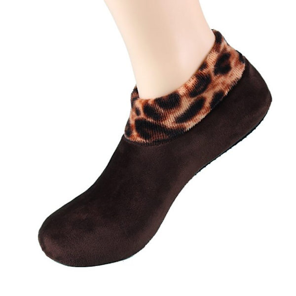 Män Kvinnor Tjocka Vinter Varma strumpor Halkfria inomhusgolv Mjuk Casual Slipper Strumpor Dark Coffee Female