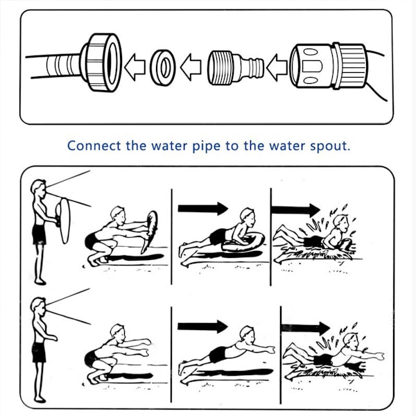 Stænkmåtte Sprinkler Have Udendørs Surf Vandrutsjebane Børn Sjov Græsplæne Vandrutsjebaner Pools Sommer Surfbræt Legetøjsspil yellow