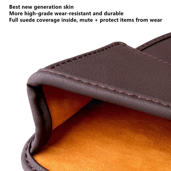 Billäderförvaringslåda Låsfickaförvaringslåda Saddle brown 28*28*4cm