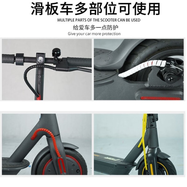 2M Electric Scooter Line Protector Line Tube Winding Tubes för Ninebot Max G30 Xiaomi Mijia M365 M365 Pro Scooter Tillbehör black