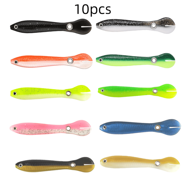 5 STK/10 STK Blødt Bionic Fiskeri Lure Bionic Loach 10 cm Havfiskeri tilbehør 5pcs