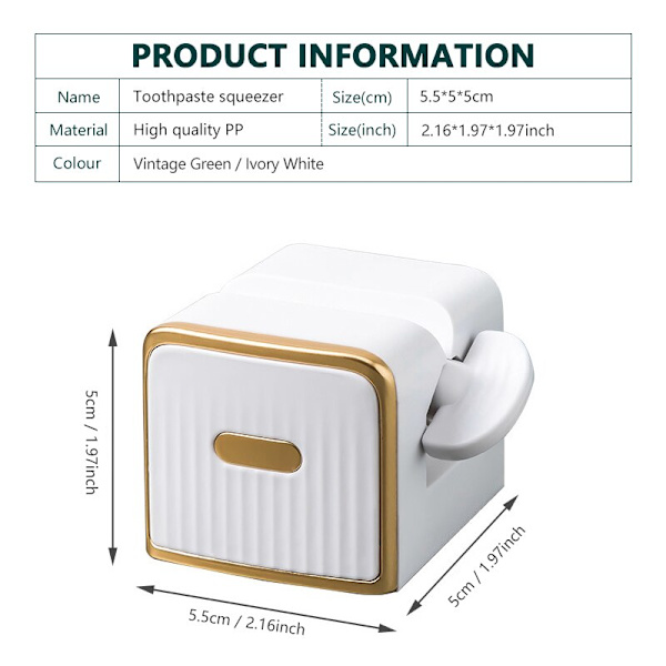 Badeværelsestilbehør Device Dispenser Squeezer white 5*5*5.5cm
