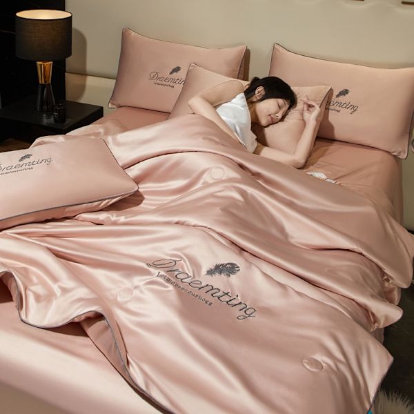 Let Luksus Vasket Sommer Cool Quilt Is Silke Aircondition Quilt Enkelt Dobbelt Tyndt Tæppe Sengetøj Advanced Grey 150x200cm 1x quilt