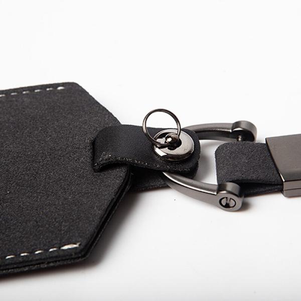 För Tesla Model 3 Y 2021 Car Leather Key Holder Protector Cover Card Key Fob Case Väska För Telsa Model Y Tillbehör Bilnyckelring turn fur red m3