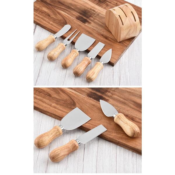 Osteskærebræt i rustfrit stål wood color 10.4*6.1*15.7cm