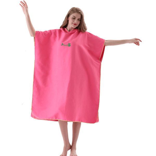 Quick Dry Robe Microfiber Strandtæppe Badehåndklæde gray 90*110cm