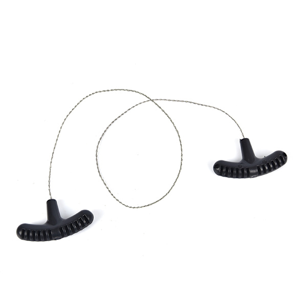 Nödöverlevnadsutrustning manuell handstålrep silver+black Length: 72cm