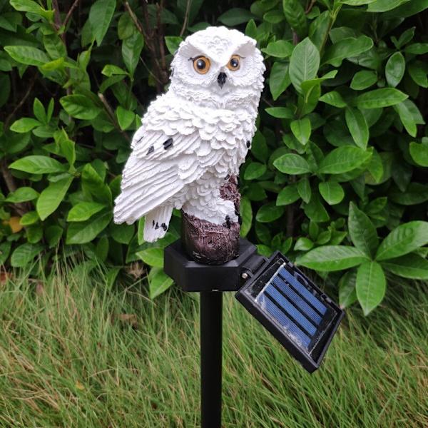 Garden Owl Outdoor Solar LED Trädgårdsljus white