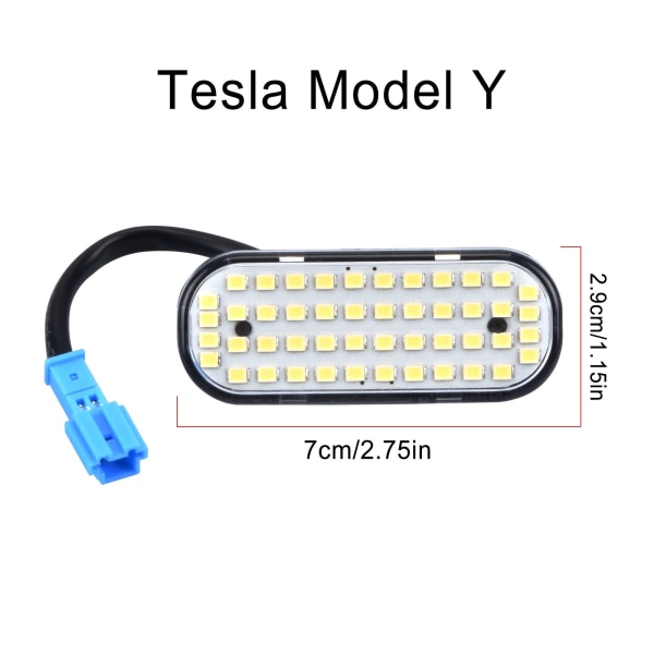 48 LED Trunk Lights För Tesla Model Y 2021 2022 2023 Tillbehör Trunk LED-belysning Model Y Interiör Modifieringsljus 1pcs