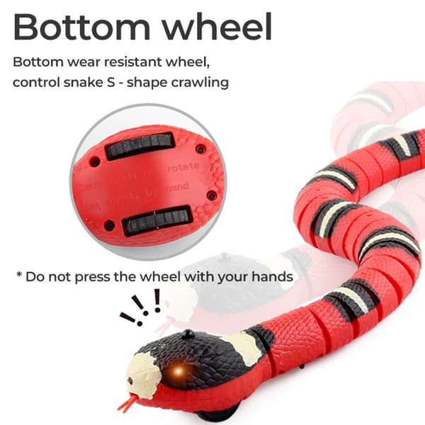 Smart Sensing Snake Barnleksaker USB Uppladdningsbar red 40*4*3.5cm