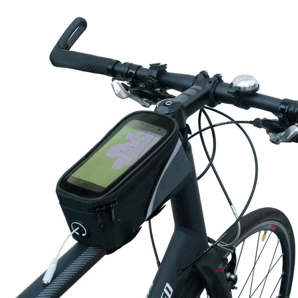 Cykelramme Top Tube Tasker Cykling Touch Phone Screen Taske blue 19x10x7.5cm