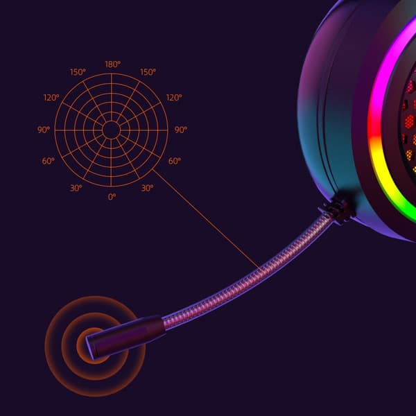 7.1 USB RGB Led Light Gamer Headset Hovedtelefoner til PS4 PS5 Fifa bule