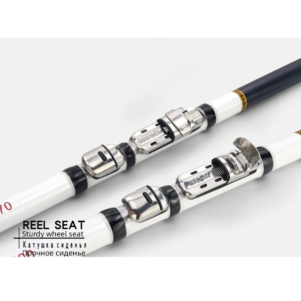 Teleskopiskt fiskespö utomhus white 2.4M