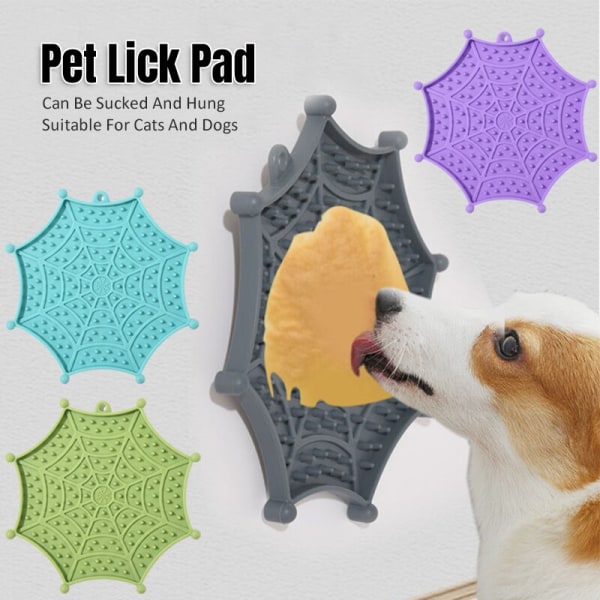 Slower Feeder Licky Mat For Puppy Kitten silikoni-annostelija purple 21.1*21.1cm