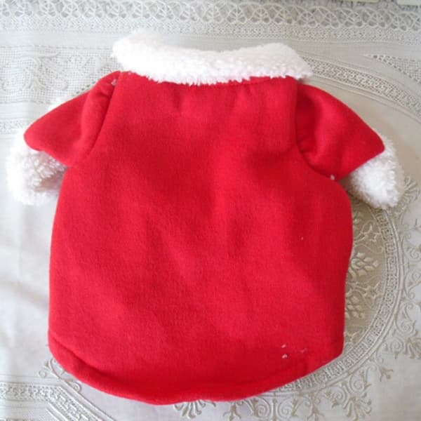 Hund Kat Julebomuldskostumer Sjovt julemandskostume red medium