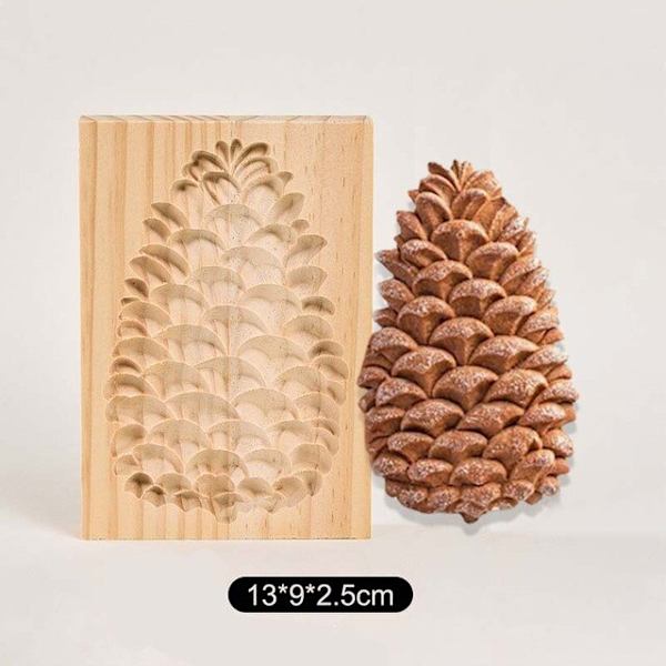 Mould för kakformar i trä pine cones