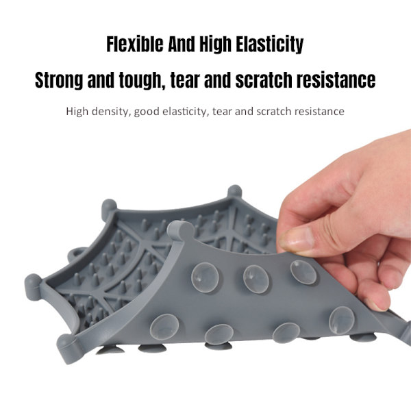 Slower Feeder Licky Mat Til Puppy Kitten Silikonedispenser gray 21.1*21.1cm