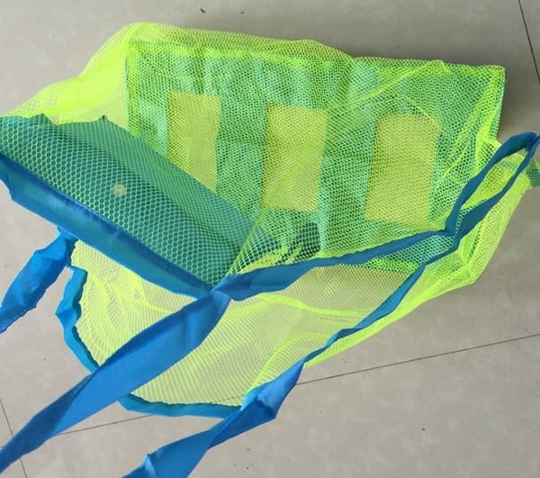 Bærbar mesh-taske til børne- og udflugter til opbevaring af legetøj Green