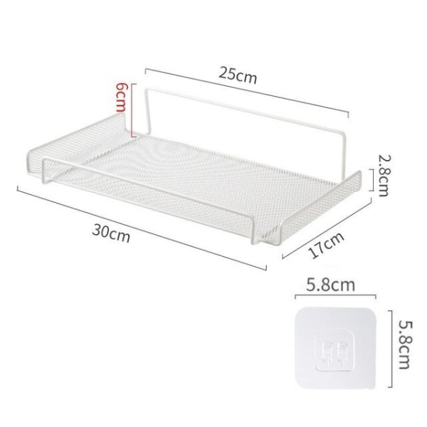 Väggmonterad routerhållare TV Set-Top Box-hållare Metall Router Förvaringsställ White