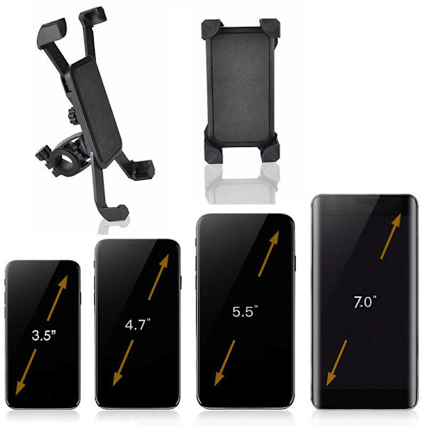 Universal matkapuhelinteline Xiaomi M365 pro Ninebotin sähköskootterin ohjaustankoon Black