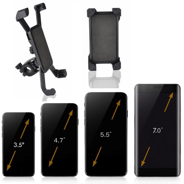 Universal Mobiltelefon Holder til Xiaomi M365 pro Ninebot Elektrisk Scooter Styr Mount Black