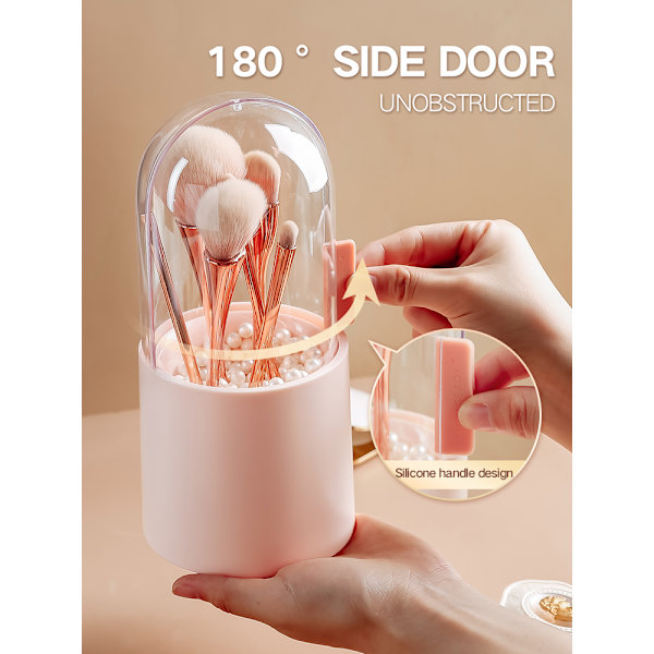 Lady's kosmetiske make-up børste opbevaringsboks white 22.5*10.5cm