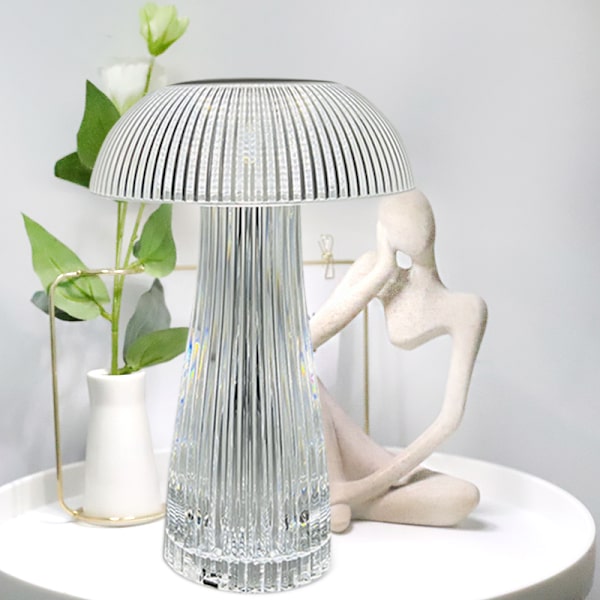 Creative Crystal Bordlampe Touch Mushroom Night Light USB 15.5*25.5cm